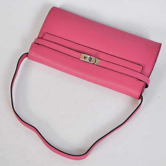 AAA Hermes Kelly 26CM Shoulder Bag Clemence Peach 60699 On Sale - Click Image to Close
